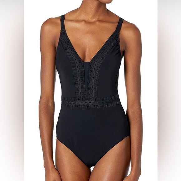 Gottex Other - 🔥GOTTEX🔥WOMEN’S THICK STRAP V-NECK ONE PIECE SWIMSUIT SIZE 10 NWT